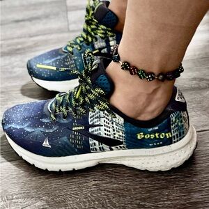 Brooks Blue and Green Boston Running Shoes